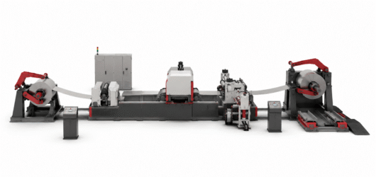 High-speed automatic coil slitting machine for industrial steel centers - DC-SLT Series